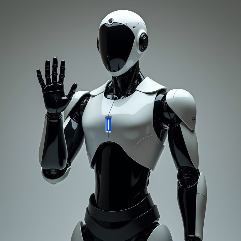 Robot on a mid-sized company floor
